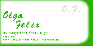 olga felix business card